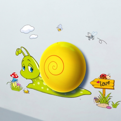 Stickers Snail Wall Night Light, light-operated and Eco-friendly