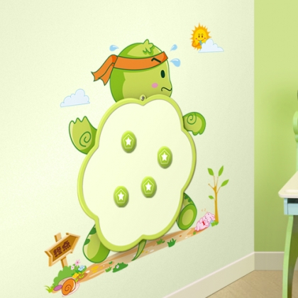 Drawing board with DIY nursery wall decoration