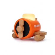 Wooden Airplane Night Light 7 Color Adjustable, USB Rechargeable for Room Decor Boys Girls