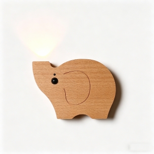 Wooden Motion Sensor Lights Indoor AA Battery Operated, Stick on LED Night Light for Stairs, Bedroom