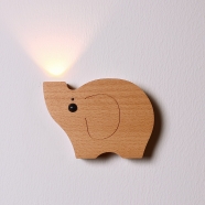 Wooden Motion Sensor Lights Indoor AA Battery Operated, Stick on LED Night Light for Stairs, Bedroom