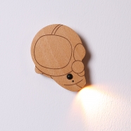 Wooden Motion Sensor Lights Indoor AA Battery Operated, Stick on LED Night Light for Stairs, Bedroom